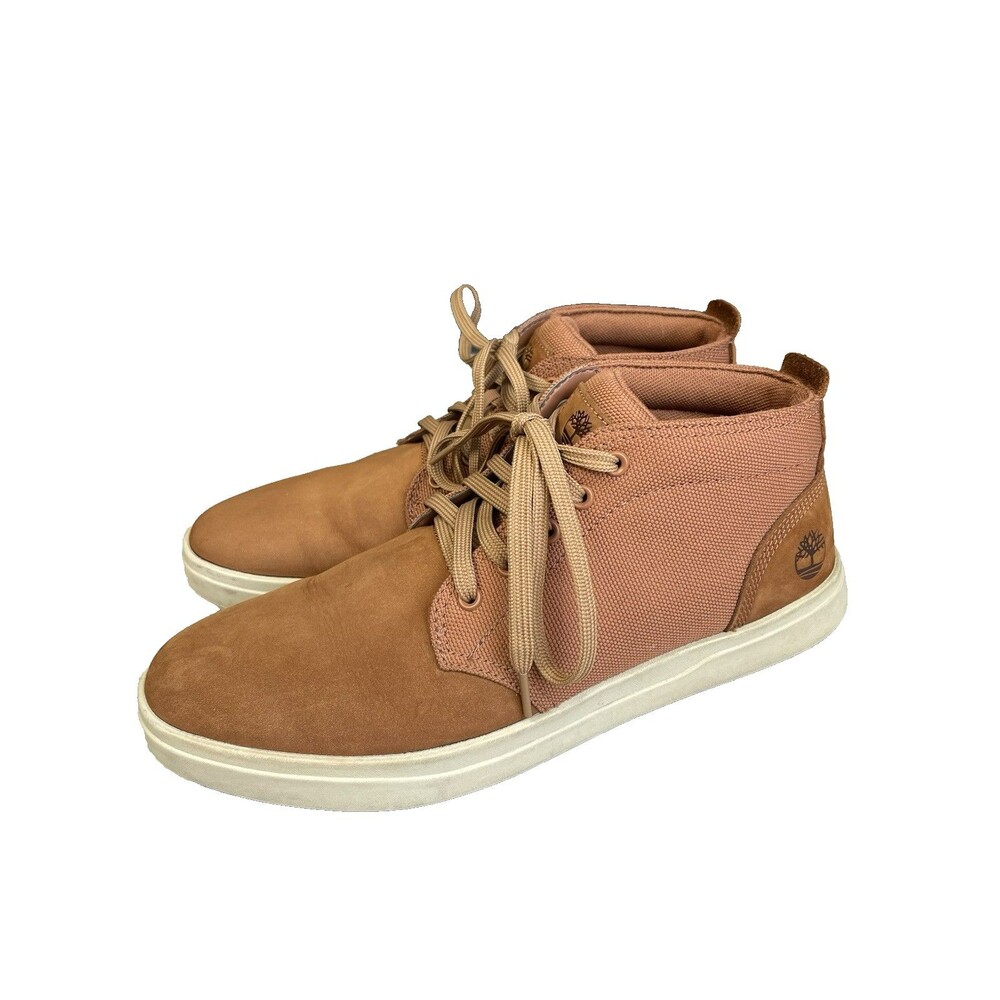 Timberland Davis Square Chukka Boots Men's 8.5 M Wheat Nubuck Comfort‎ Lace Up